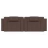 Coussin de tête de lit marron 160 cm similicuir 
