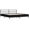 Cadre de lit sans matelas noir 200x200 cm 