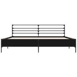 Cadre de lit sans matelas noir 200x200 cm 