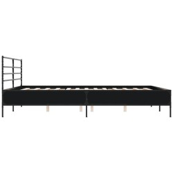 Cadre de lit sans matelas noir 200x200 cm 