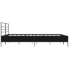 Cadre de lit sans matelas noir 200x200 cm 