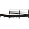 Cadre de lit sans matelas noir 200x200 cm 