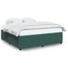 Cadre de lit sans matelas vert foncé 200x200 cm velours 