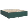 Cadre de lit sans matelas vert foncé 200x200 cm velours 