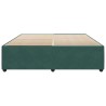 Cadre de lit sans matelas vert foncé 200x200 cm velours 