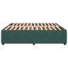 Cadre de lit sans matelas vert foncé 200x200 cm velours 