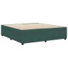 Cadre de lit sans matelas vert foncé 200x200 cm velours 