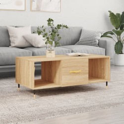 Table basse chêne sonoma 102x50x40 cm bois d'ingénierie 