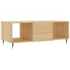 Table basse chêne sonoma 102x50x40 cm bois d'ingénierie 