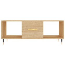 Table basse chêne sonoma 102x50x40 cm bois d'ingénierie 