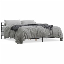 Cadre de lit sans matelas sonoma gris 200x200 cm 