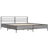 Cadre de lit sans matelas sonoma gris 200x200 cm 
