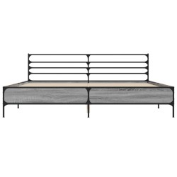 Cadre de lit sans matelas sonoma gris 200x200 cm 