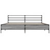 Cadre de lit sans matelas sonoma gris 200x200 cm 