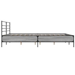 Cadre de lit sans matelas sonoma gris 200x200 cm 