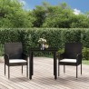 Ensemble à manger de jardin avec coussins 3 pcs Noir 