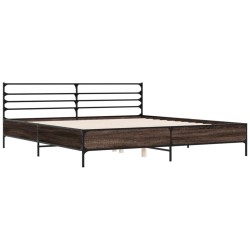 Cadre de lit sans matelas chêne marron 200x200 cm 