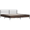 Cadre de lit sans matelas chêne marron 200x200 cm 