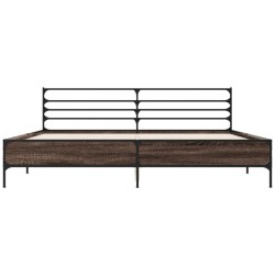 Cadre de lit sans matelas chêne marron 200x200 cm 