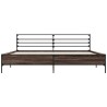 Cadre de lit sans matelas chêne marron 200x200 cm 