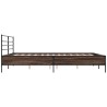 Cadre de lit sans matelas chêne marron 200x200 cm 