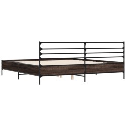 Cadre de lit sans matelas chêne marron 200x200 cm 