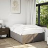 Cadre de lit sans matelas taupe 120x190 cm tissu 