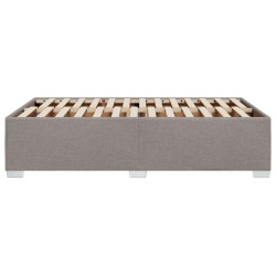 Cadre de lit sans matelas taupe 120x190 cm tissu 