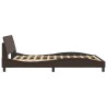 Cadre de lit sans matelas marron 140x190 cm similicuir 