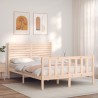 Cadre de lit sans matelas 140x190 cm bois de pin massif 