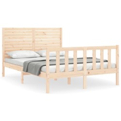 Cadre de lit sans matelas 140x190 cm bois de pin massif 