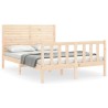 Cadre de lit sans matelas 140x190 cm bois de pin massif 