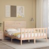 Cadre de lit sans matelas 140x190 cm bois de pin massif 