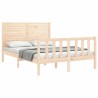 Cadre de lit sans matelas 140x190 cm bois de pin massif 