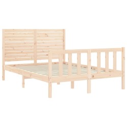 Cadre de lit sans matelas 140x190 cm bois de pin massif 