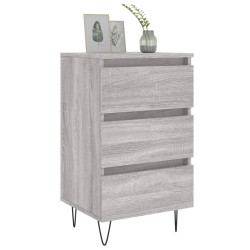 Table de chevet sonoma gris 40x35x69 cm bois d'ingénierie 