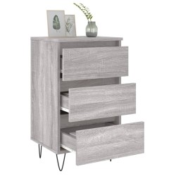 Table de chevet sonoma gris 40x35x69 cm bois d'ingénierie 