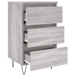 Table de chevet sonoma gris 40x35x69 cm bois d'ingénierie 