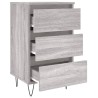 Table de chevet sonoma gris 40x35x69 cm bois d'ingénierie 