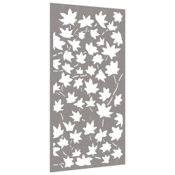 Décoration murale jardin 105x55 cm acier corten design feuille 