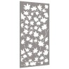Décoration murale jardin 105x55 cm acier corten design feuille 