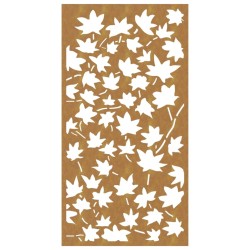 Décoration murale jardin 105x55 cm acier corten design feuille 
