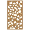 Décoration murale jardin 105x55 cm acier corten design feuille 