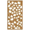Décoration murale jardin 105x55 cm acier corten design feuille 