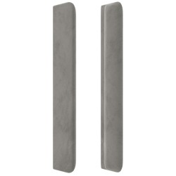 Tête de lit à LED Gris clair 163x16x118/128 cm Velours 