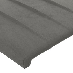Tête de lit à LED Gris clair 163x16x118/128 cm Velours 