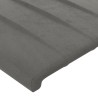 Tête de lit à LED Gris clair 163x16x118/128 cm Velours 