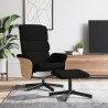 Fauteuil inclinable avec repose-pied noir tissu 
