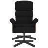 Fauteuil inclinable avec repose-pied noir tissu 