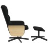 Fauteuil inclinable avec repose-pied noir tissu 